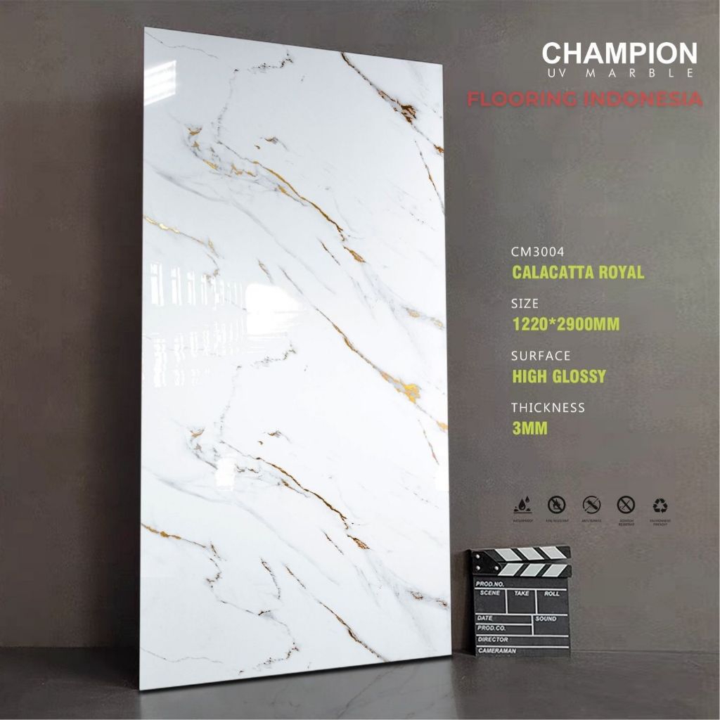 Wpc panel dinding marmer CM3004/lembar