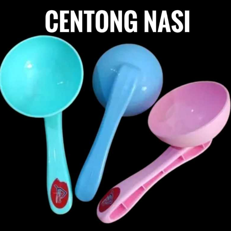 Paket 12Pcs Dan 6Pcs Centong Nasi / Sendok Nasi Bulat / Sendok Nasi Padang / Sendok Batok / Centong 