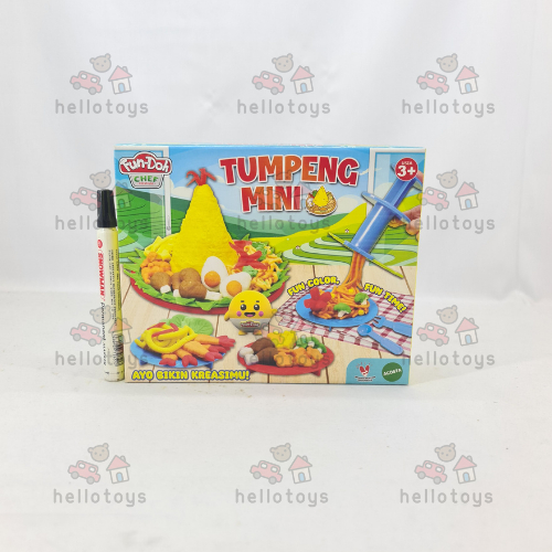 HELLO TOYS Mainan Lilin Fundoh Chef Tumpeng Mini Set Mainan Edukasi Anak Plastisin Clay Playdoh Ceta