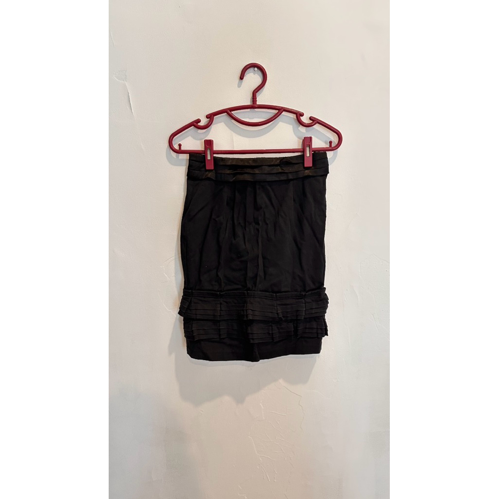 Rok hitam polos midi preloved