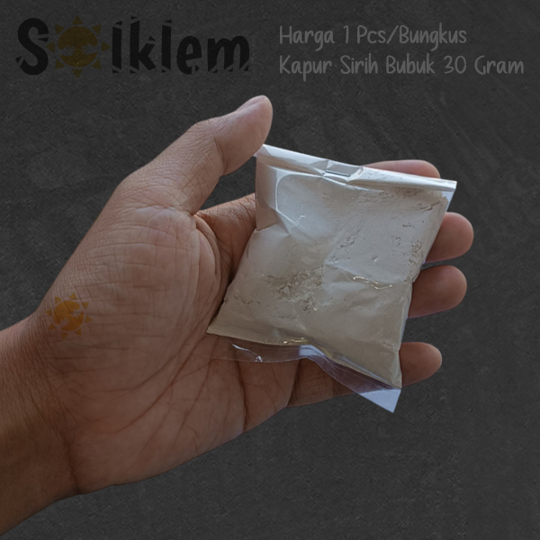 

Gamping nyirih Apu kapur sirih bubuk serbuk powder 30 gram bahan rendaman buat ketupat manisan buah gorengan singkong