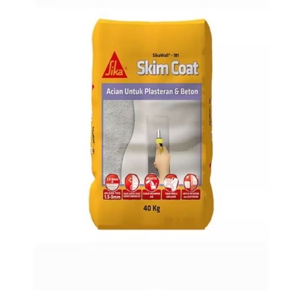SIKAWALL 181 SKIM COAT ACIAN UNTUK PLESTERAN DAN BETON