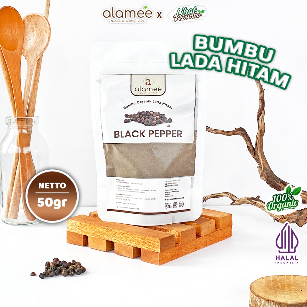 

ALAMEE Lada Hitam Bubuk Black Pepper Powder Bumbu Dapur Instan Blackpepper 50 Gram LIHAT KEBUNKU