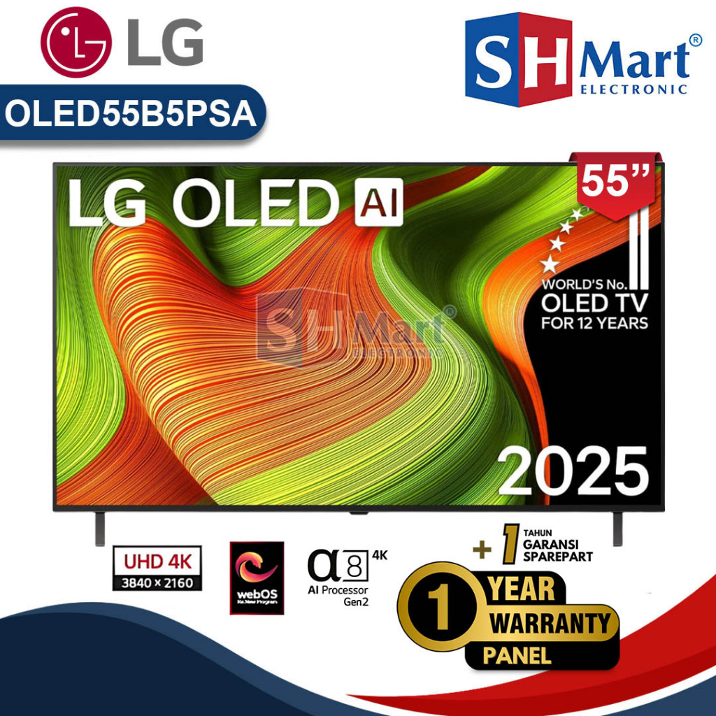 Lg Tv Oled Evo AI 55 Inch OLED55B5PSA Smart Tv 4K A8 Prosessor Gen2 55B5PSA 55B5 Terbaru 2025