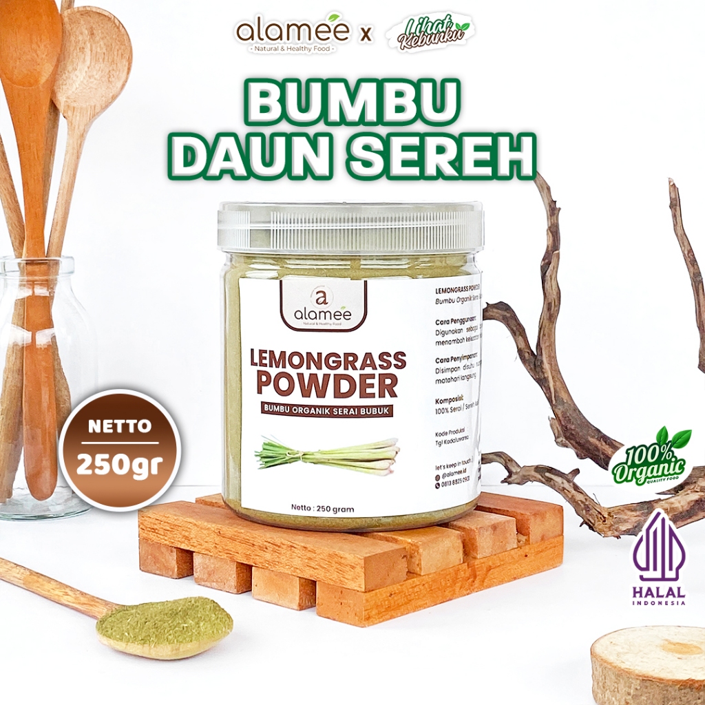 

ALAMEE Sereh Bubuk Bumbu Dapur Organik Lemongrass Powder Serai Murni Asli LIHAT KEBUNKU