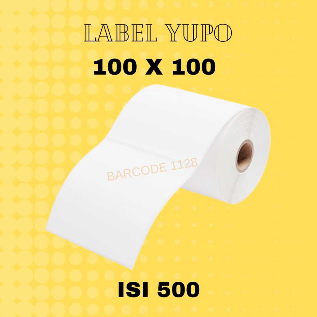 

LABEL YUPO 100X100 - STIKER YUPO 10X10 CM ISI 500 PCS - Yupo Synthetic Label Barcode 100 X 100 MM ISI 500 PCS