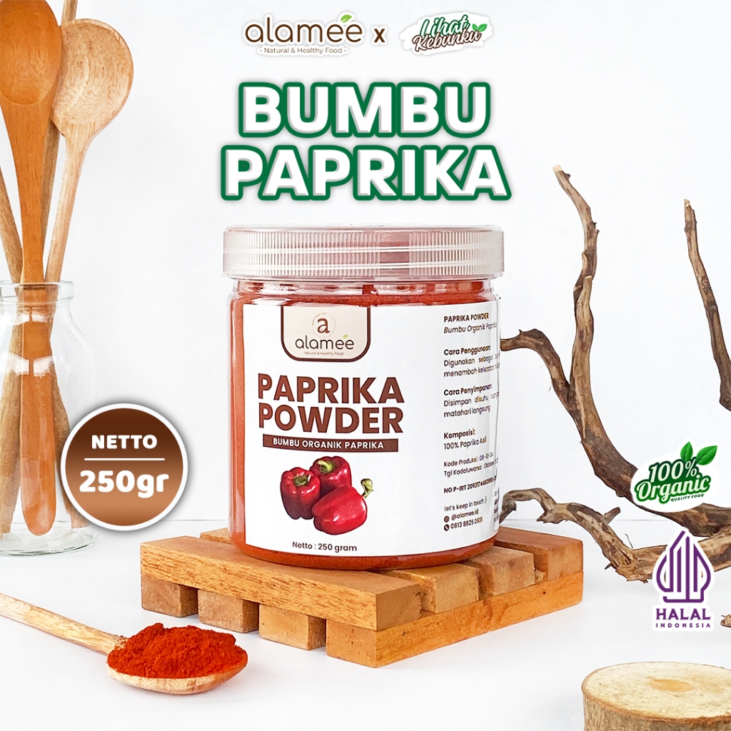 

ALAMEE Paprika Powder Ground Bumbu Dapur Instan Bubuk Organik Murni Asli 250gr LIHAT KEBUNKU