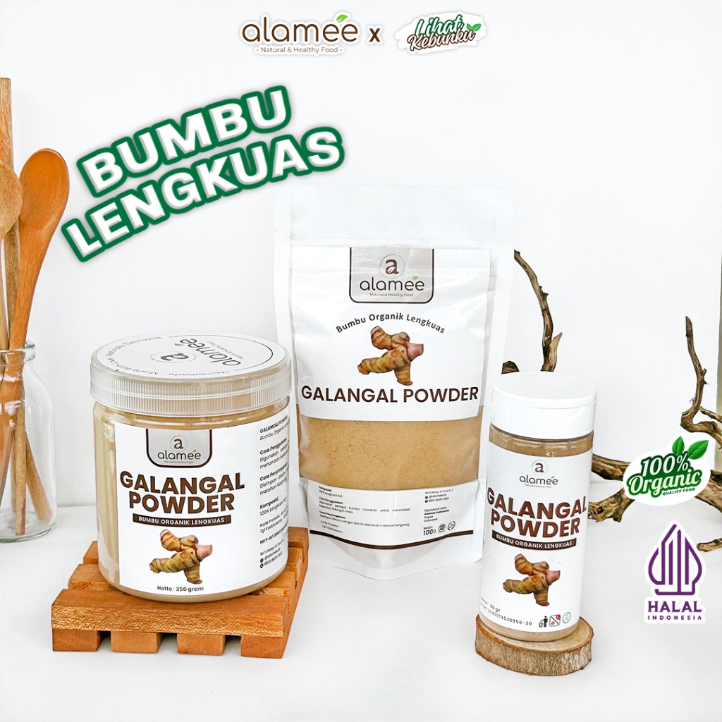 

ALAMEE Lengkuas Bubuk Asli Galangal Seasoning Powder Murni Bumbu Masak Dapur Asli LIHAT KEBUNKU