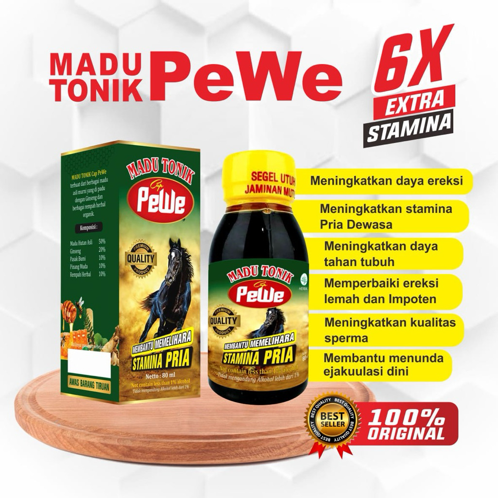 

Madu Tonik Cap Pewe 80 ml / Madu Tonik Asli / Madu Pewe / Madu Pewe Original