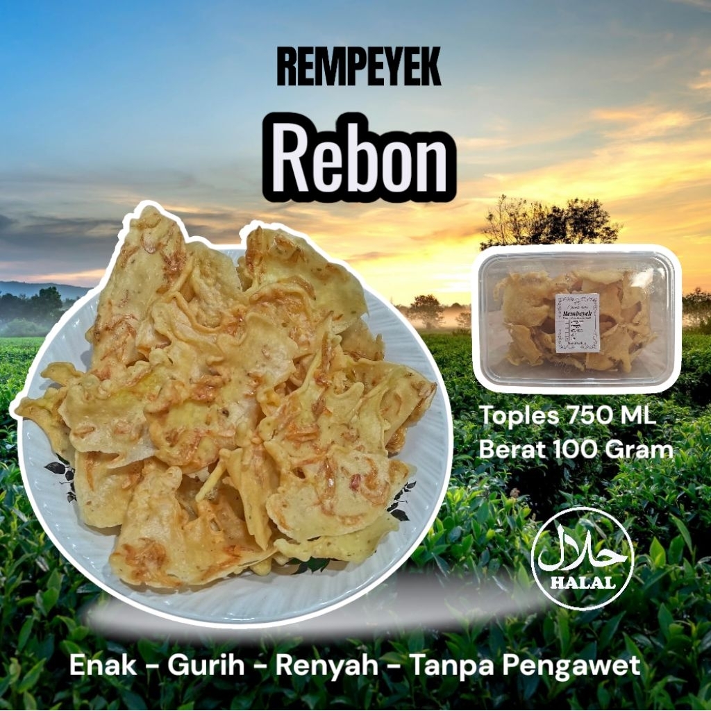 

Cemilan rempeyek ikan rebon Renyah gurih tanpa pengawet enak lezat - peyek ikan rebon 100 gram