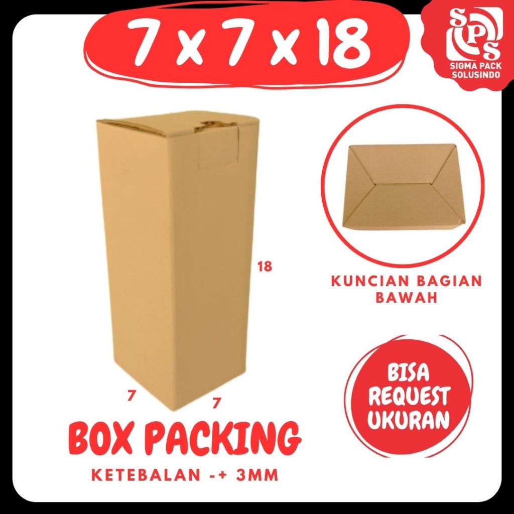 

Kardus 7x7x18 Box A0 Packing Karton Dus Kotak Kemasan Botol Jamu Obat Madu Zigma Shop