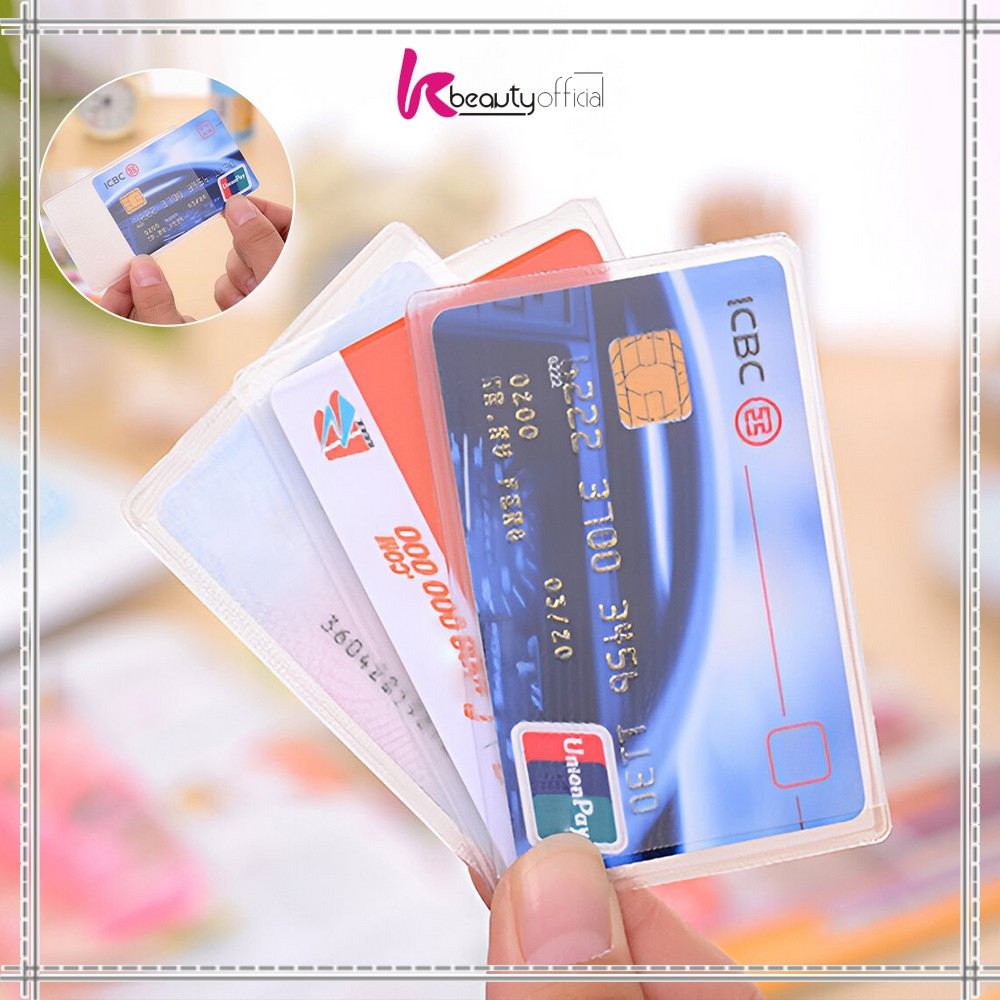 

EC KB-C1203 Plastik Pelindung Kartu ATM SIM KTP Transparan Sampul Cover Anti Gores / Sarung Pelindung Credit Card Tahan Air Serbaguna