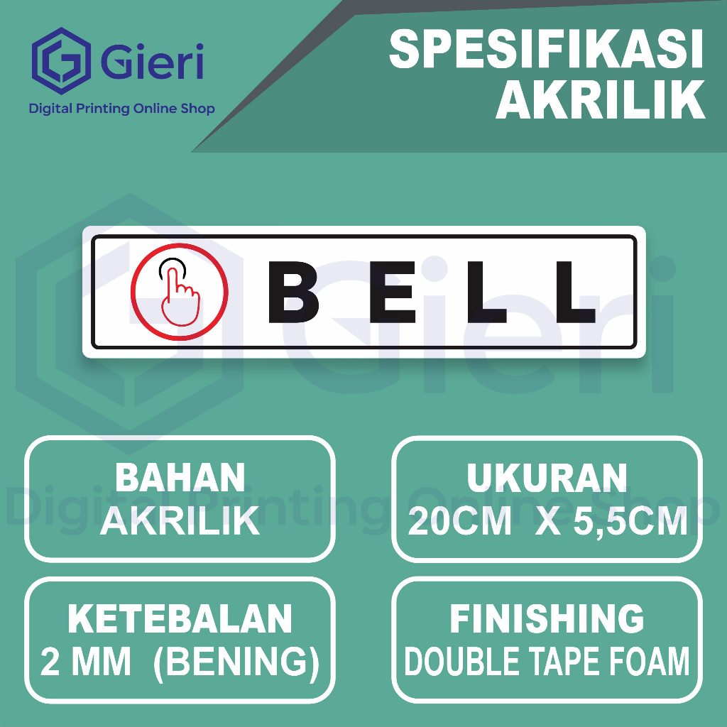 BELL / TANDA BELL / AKRILIK TEMPEL