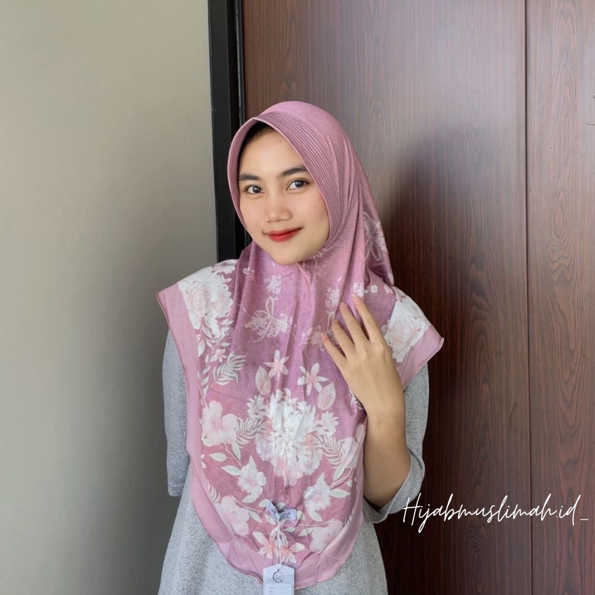Jilbab Instan Jersey Motif Aulia Aisyah