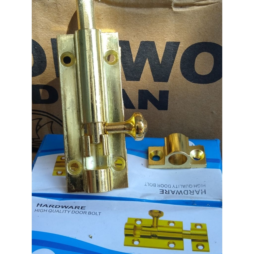 Selot Pintu Rumah HPP / Grendel Slot Pintu Jendela 3"  Inch / Selot Pintu Emas Silver