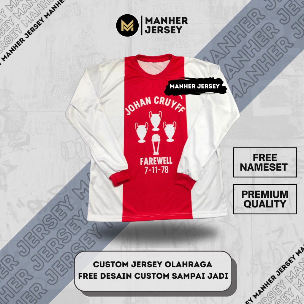Jersey Ajax Retro 1978 Full Printing Custom