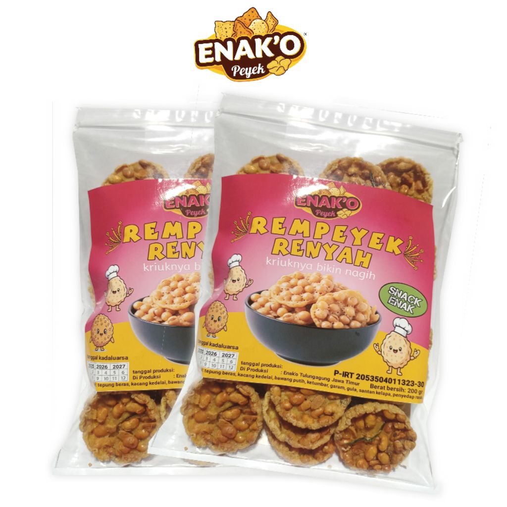 

Peyek kacang kedelai Enak' o khas Tulungagung 200g