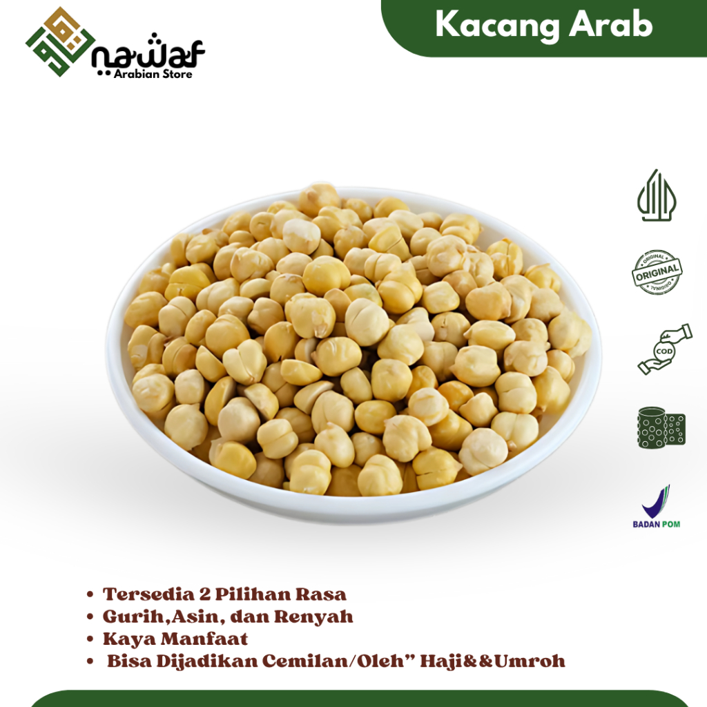 

Kacang Arab 1 Kg ORIGINAL&RASA Renyah Oleh Oleh Haji dan Umroh