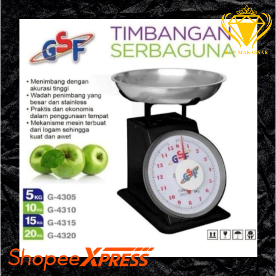 Timbangan Buah GSF 5kg / 10kg / 20kg Timbangan duduk besi