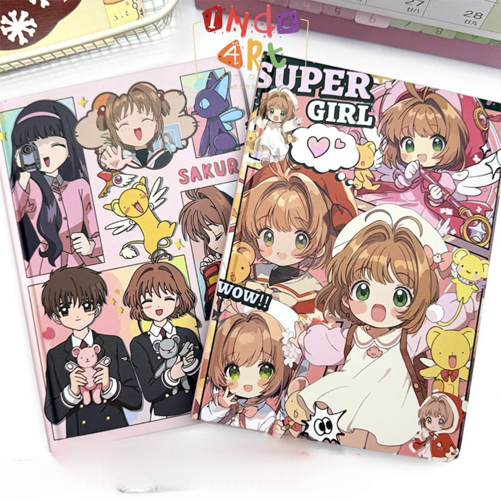 

(IAS) Buku Catatan Note Book Binder Notepad A5 Anime Cardcaptor Sakura Kinomoto Kuro Li Ghibli Clamp Lucu Unik Full Colour