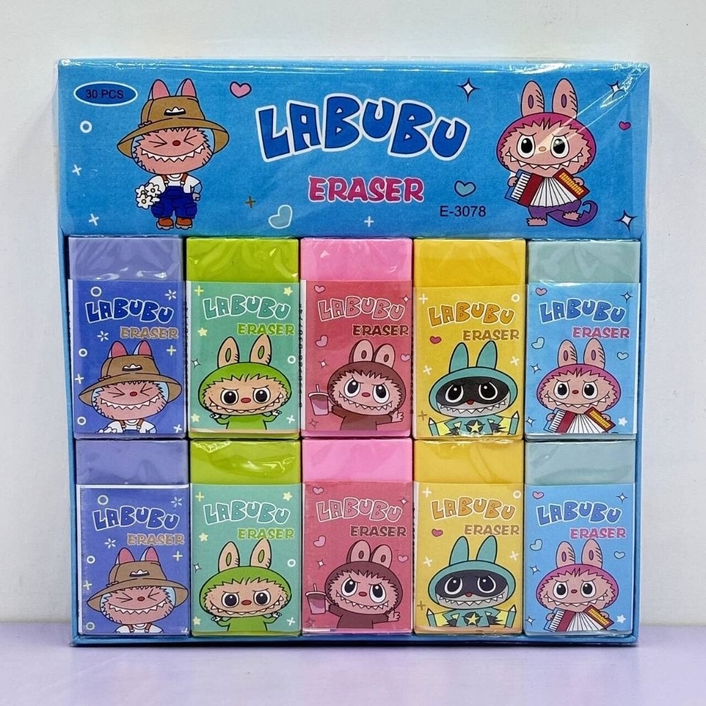 

PENGHAPUS TRANSPARAN LABUBU / STIP PENSIL LUCU