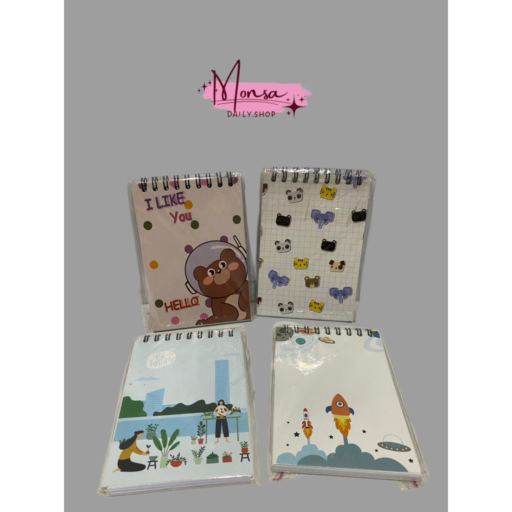 

NOTEBOOK MINISIZE SPIRAL B7 / NOTEBOOK MINI KARAKTER LUCU