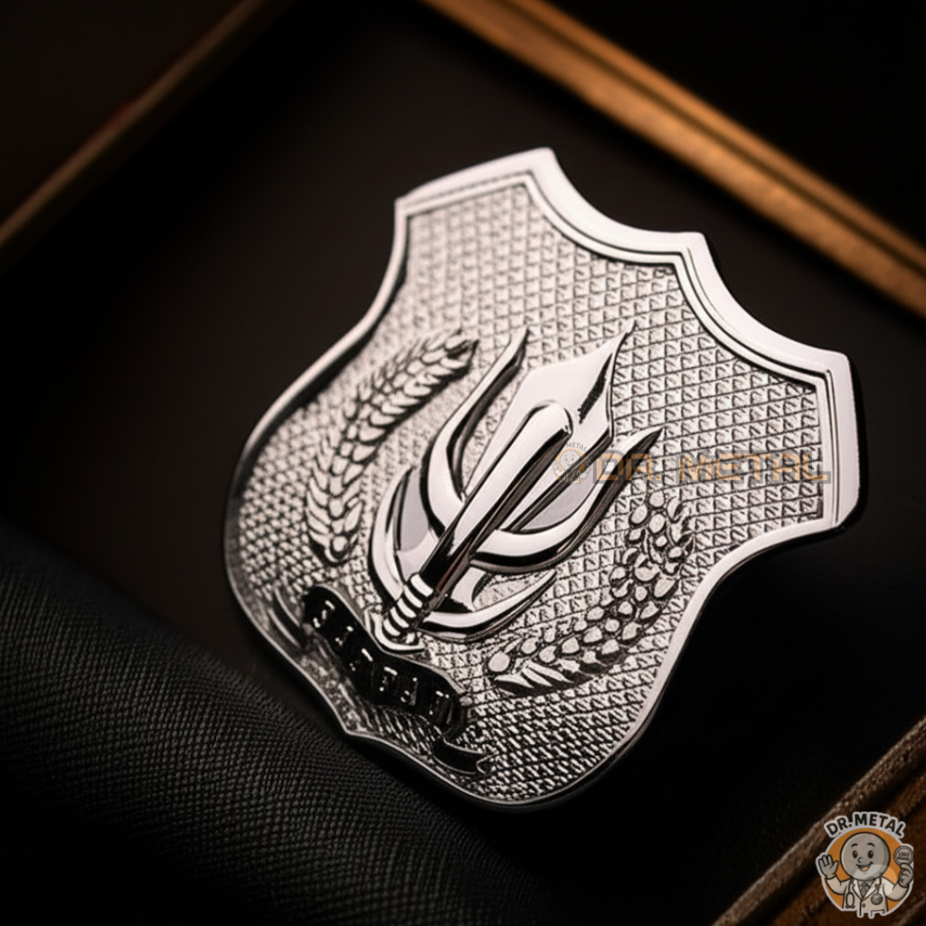 Pin Satpam Logo Kewenangan Lencana Terbaru Material Zinc Alloy Anti Karat Premium Quality