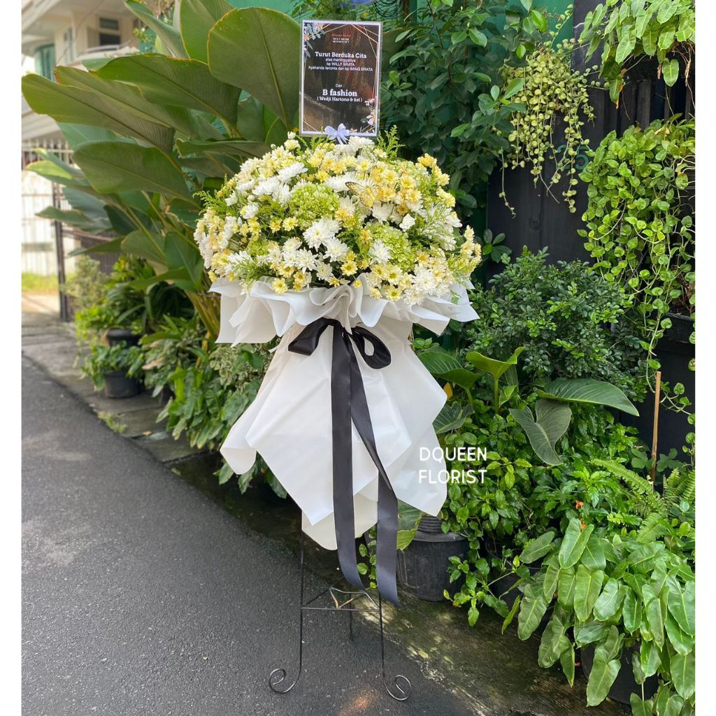 Standing flowers bunga hidup congratulations congrats selamat dan sukses  dukacita pembukaan toko