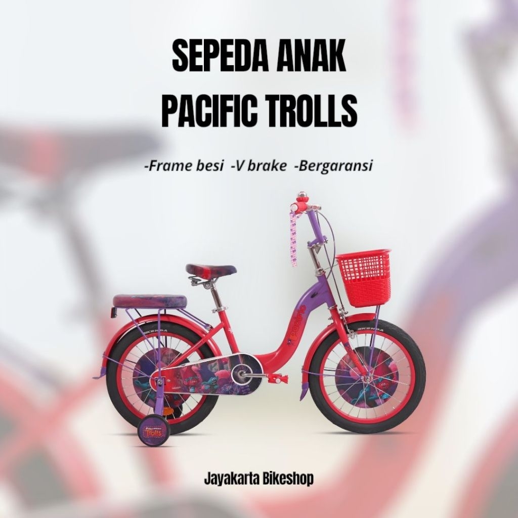 SEPEDA ANAK 18 INCH PACIFIC TROLLS | KIDS BIKE | ORIGINAL DAN BERGARANSI
