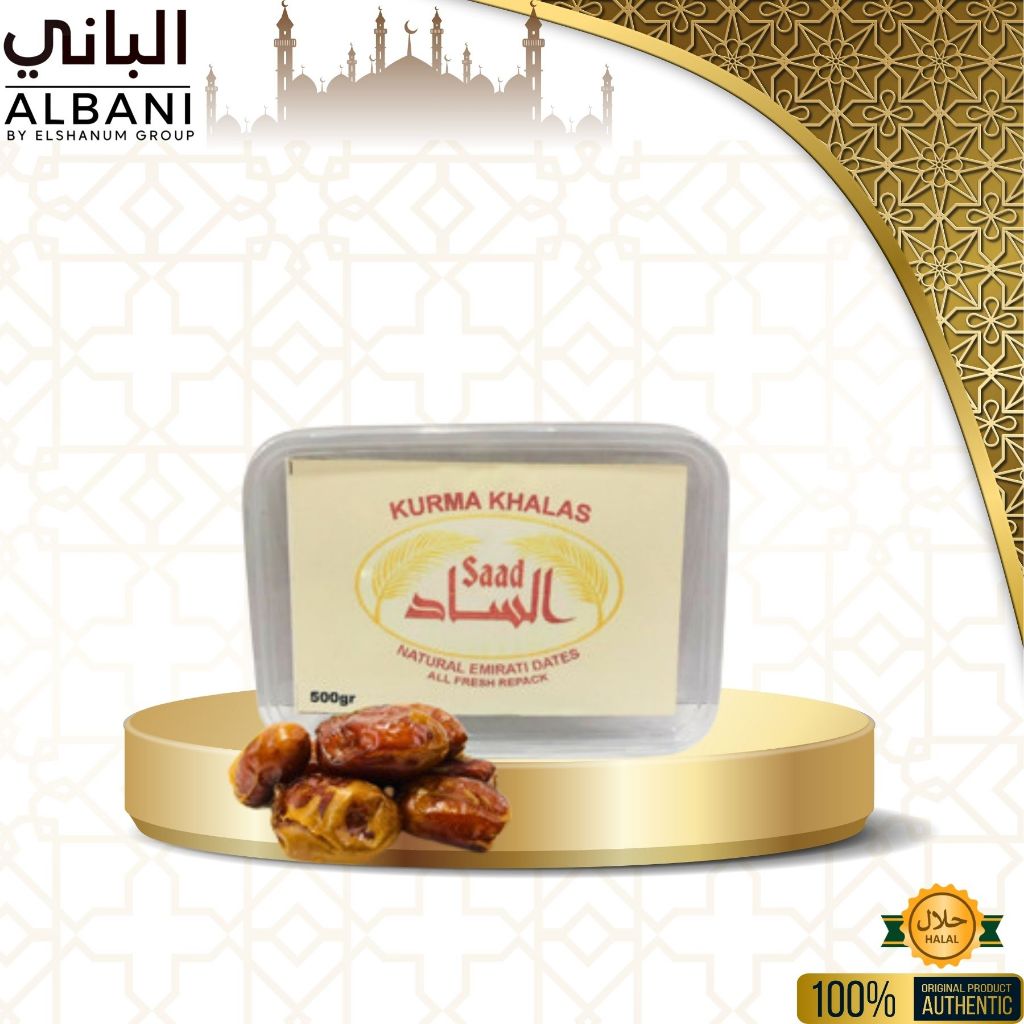 

Kurma Khalas Original Premium Al Saad 500gr | Kurma Khalas Madinah | Kurma Kering Oleh Oleh Haji
