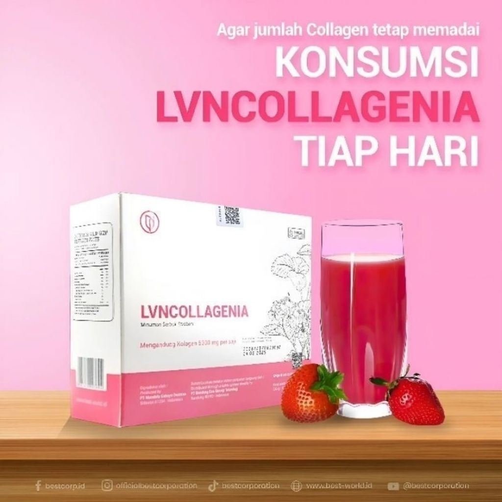 LVN COLLAGENIA ORIGINAL BPPOM 1 BOX ISI 10 SACHET