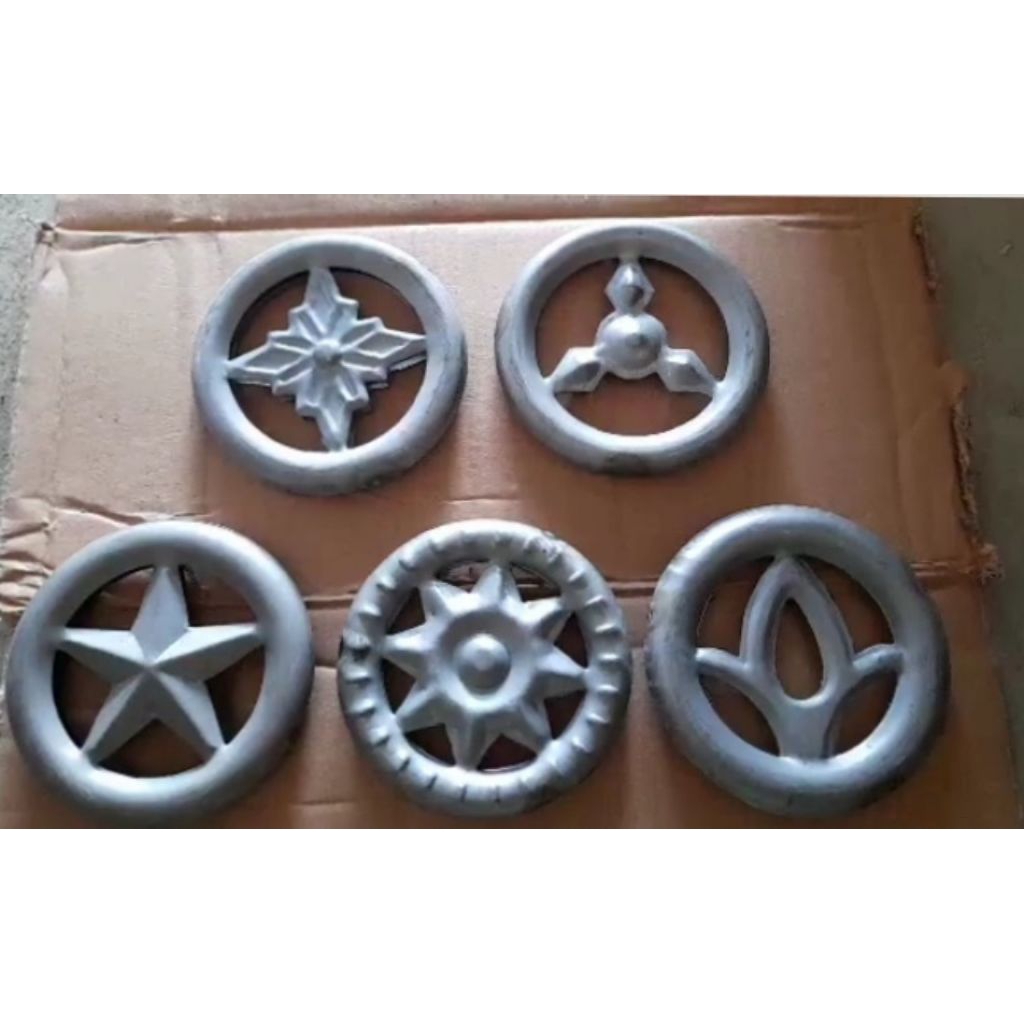 Ring Bintang 8/4 mercy/tulip Double plat besi .Aksesoris Ornamen Besi Tangga Tralis Pintu Pagar