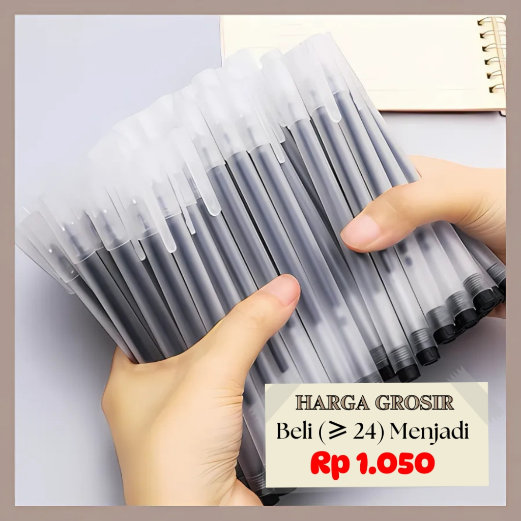 

1 Pc Pulpen Pena Cair Hitam Murah Buat Tulis Catatan 0.5mm AT04
