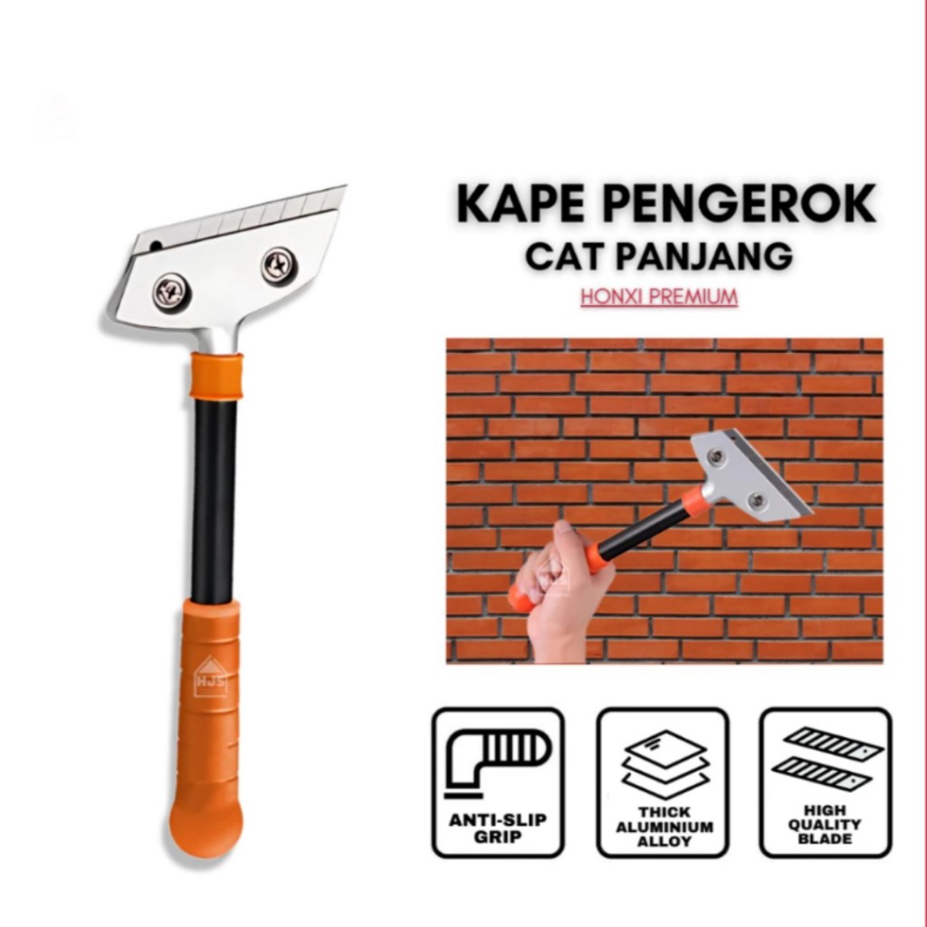 Kape Cat Pisau Dempul Pengerok Cat Panjang / Scraper Kapi Gagang Panjang plz