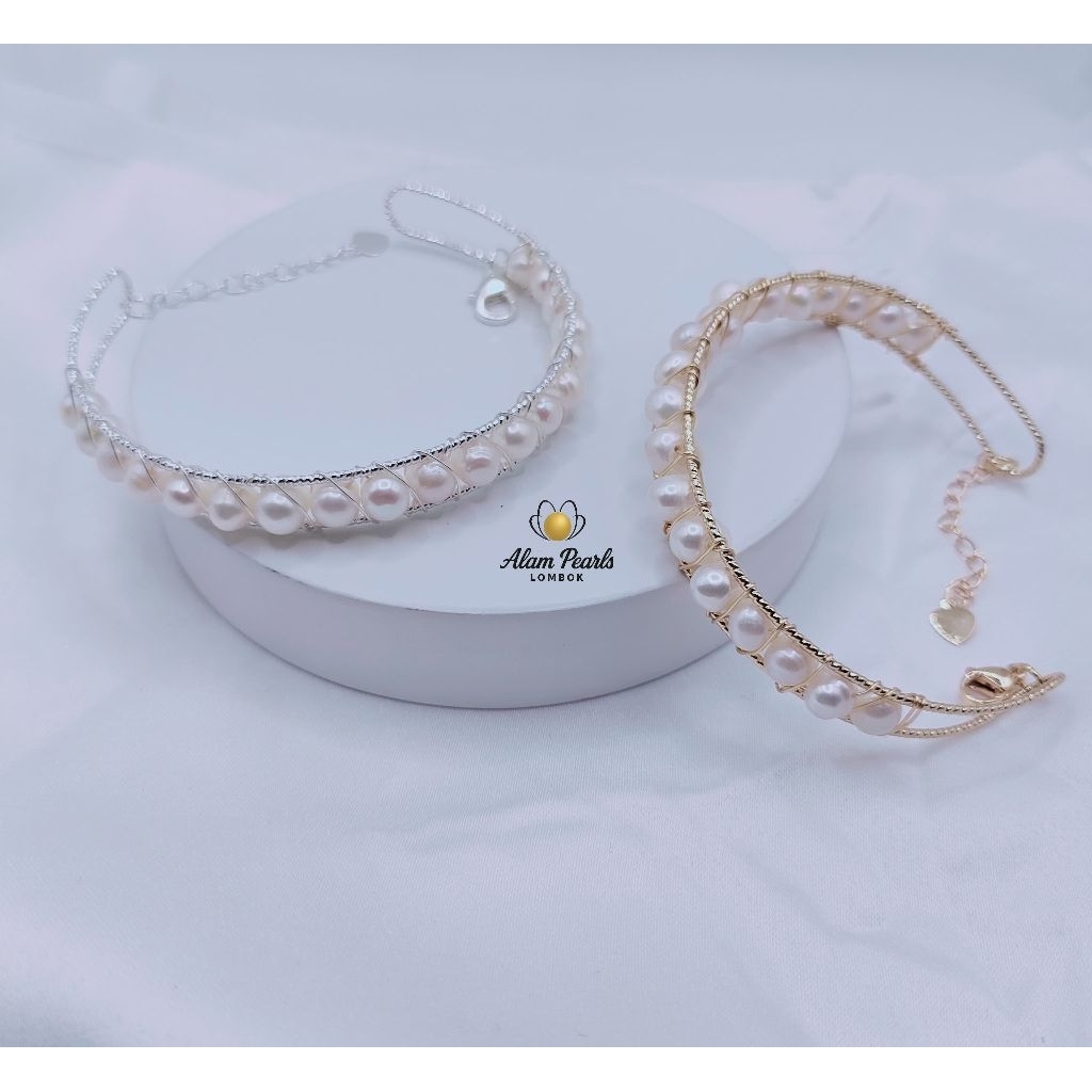 Gelang Bangle mutiara air tawar