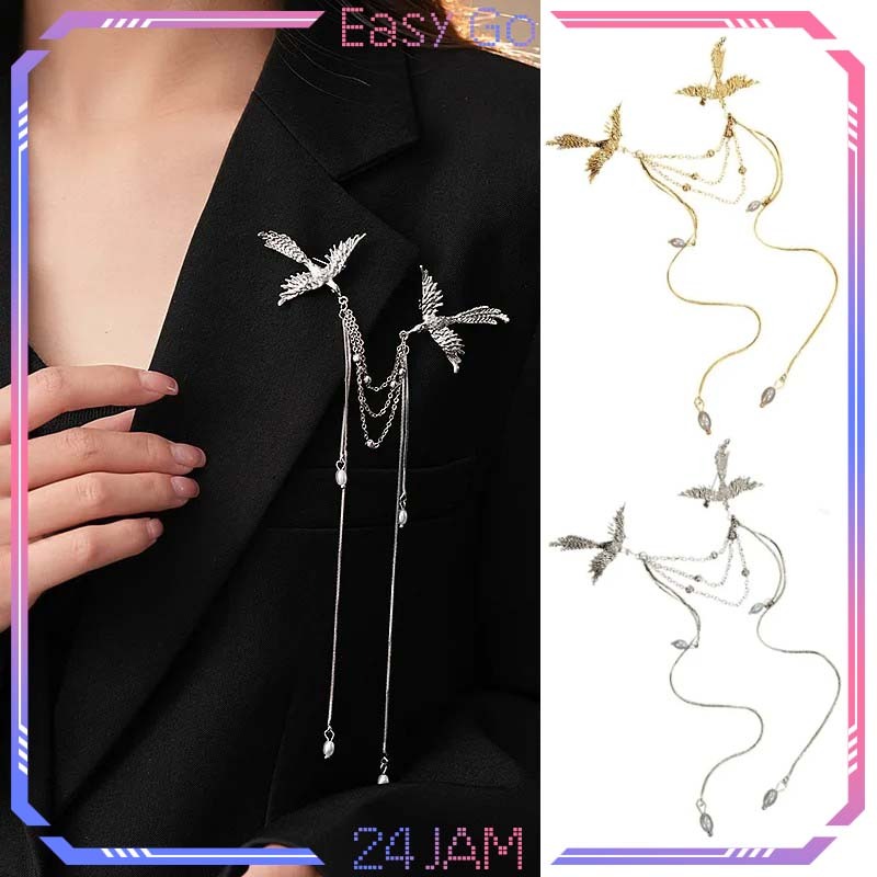 Bros Rantai Wanita Pin Bros Rantai Phoenix Bros Pin Rantai Jas Lapel Pin Rantai Bros Kerah Kemeja