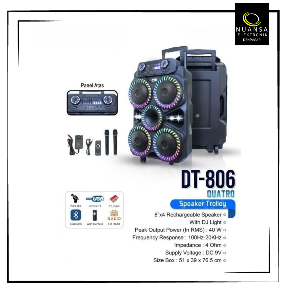 SPEAKER DAT DT 806 QUARTO - NUANSA ELEKTRONIK DENPASAR