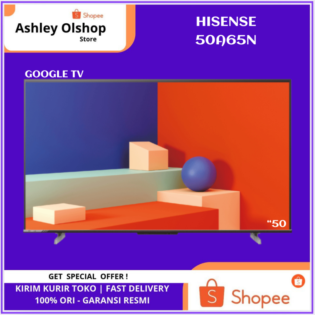 TV Hisense 50 Inch Google TV 4K Hisense 50A65N 50 Inci Hisense 50A65N