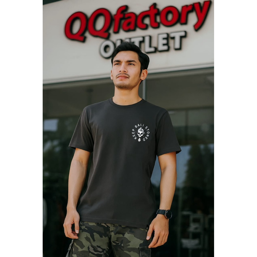 T Shirt Volcom Stone Bali Grey Pria