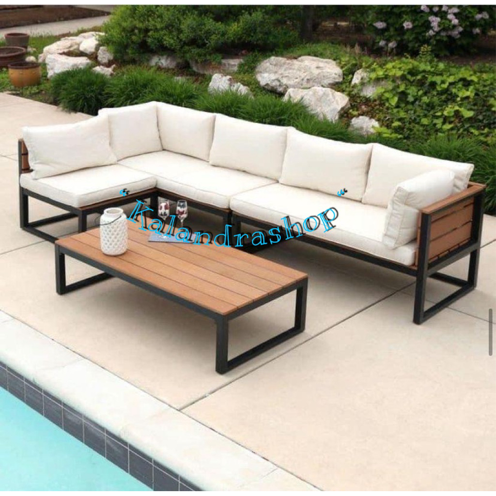 Sofa L sudut | sofa outdoor santai Bali