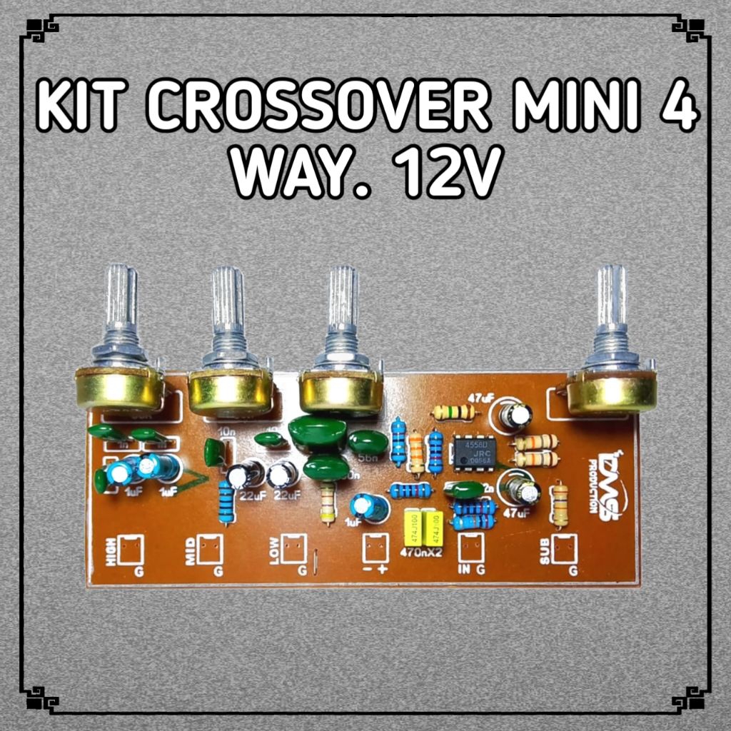 KIT CROSSOVER MINI 4 WAY MONO | 12VDC
