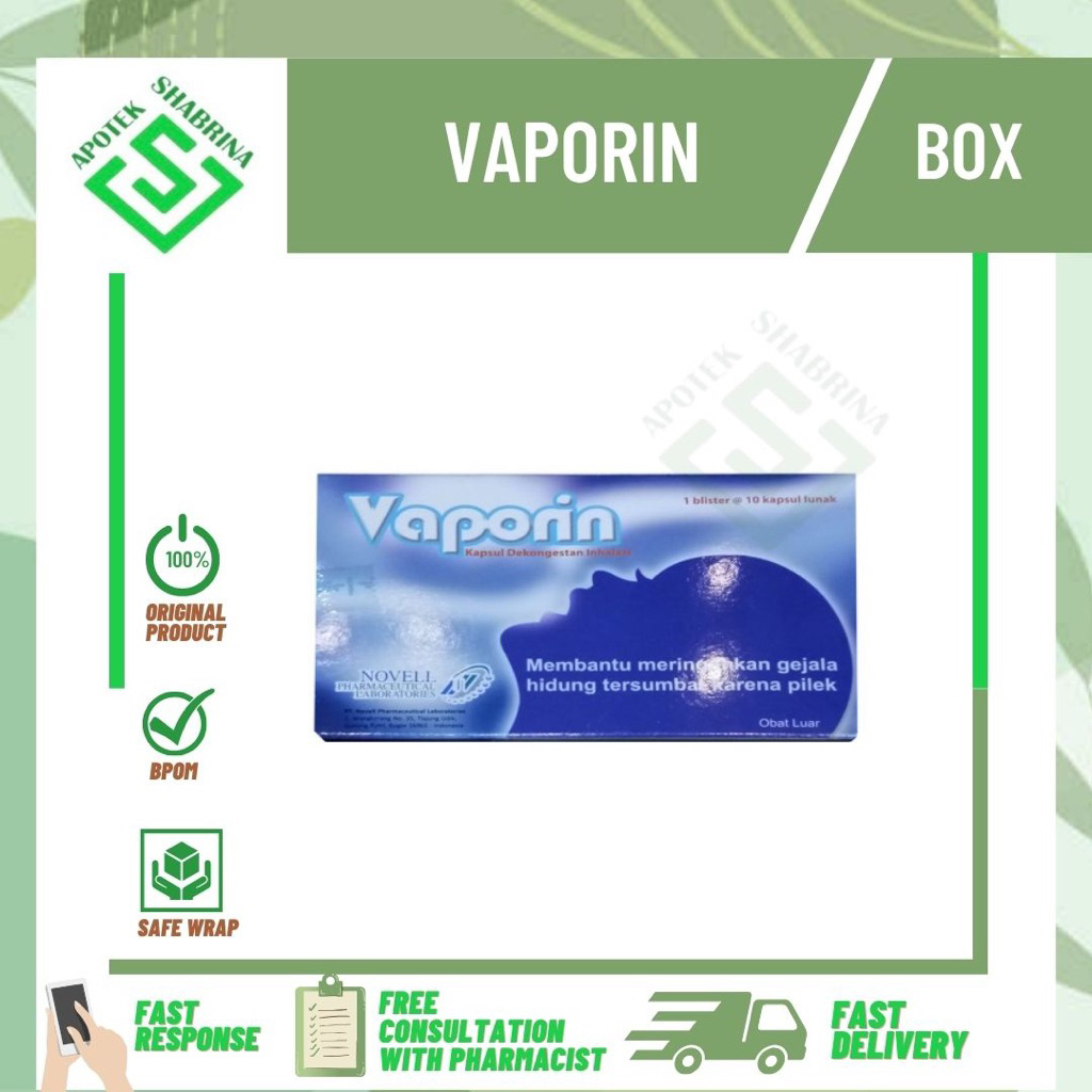 Vaporin/Box/Kapsul dekongestan inhalasi