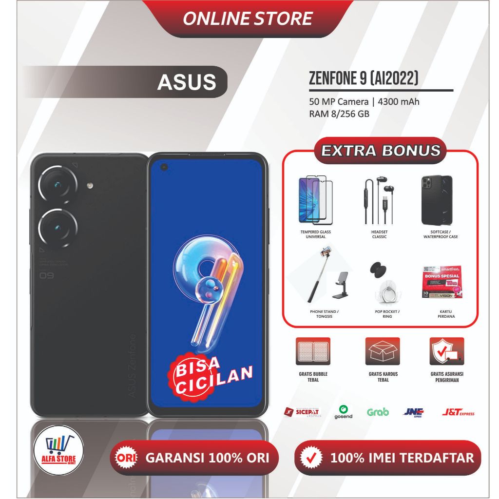 Asus Zenfone 9 AI 2022 RAM 8/256GB Garansi Resmi
