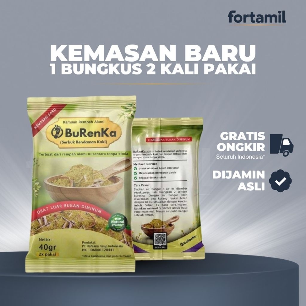 Burenka Bubuk Rendaman Kaki Serbuk Herbal Ramuan Asli Original 40gr