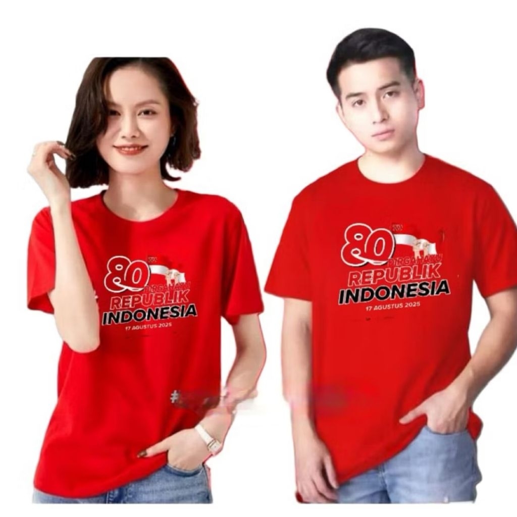kaos KARNAVAL HUT RI 80TH merah