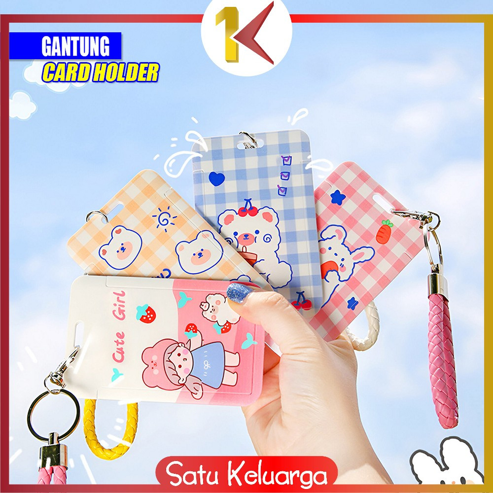 

EC SK-C1240 ID Card Holder Motif Karakter Lucu Pelindung Kartu Name Tag / Tempat Kartu Akses Kantor MRT Busway E-Money Flazz Lanyard