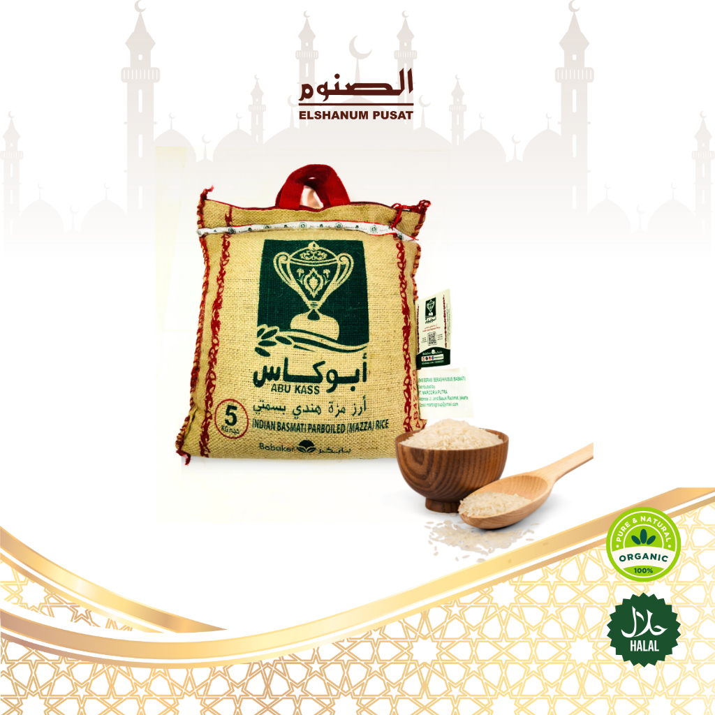 BERAS BASMATI ABUKAS 5KG / BERAS BASMATI / BERAS ARAB / BERAS BASMATI ABUKAS / ELSHANUM