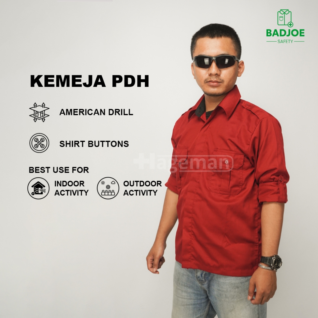 Baju / Kemeja PDH Warna Merah Bata