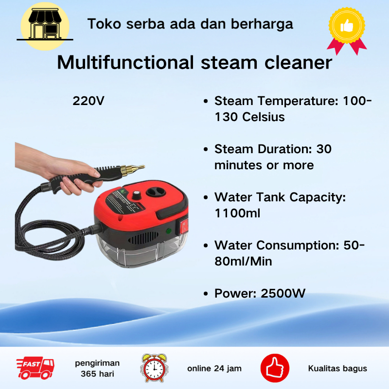 b_Mesin Pembersih Uap 3 Bar 100–130 Derajat Celcius 2500W Desinfeksi Rumah Tangga AC Mesin Cuci Dapu