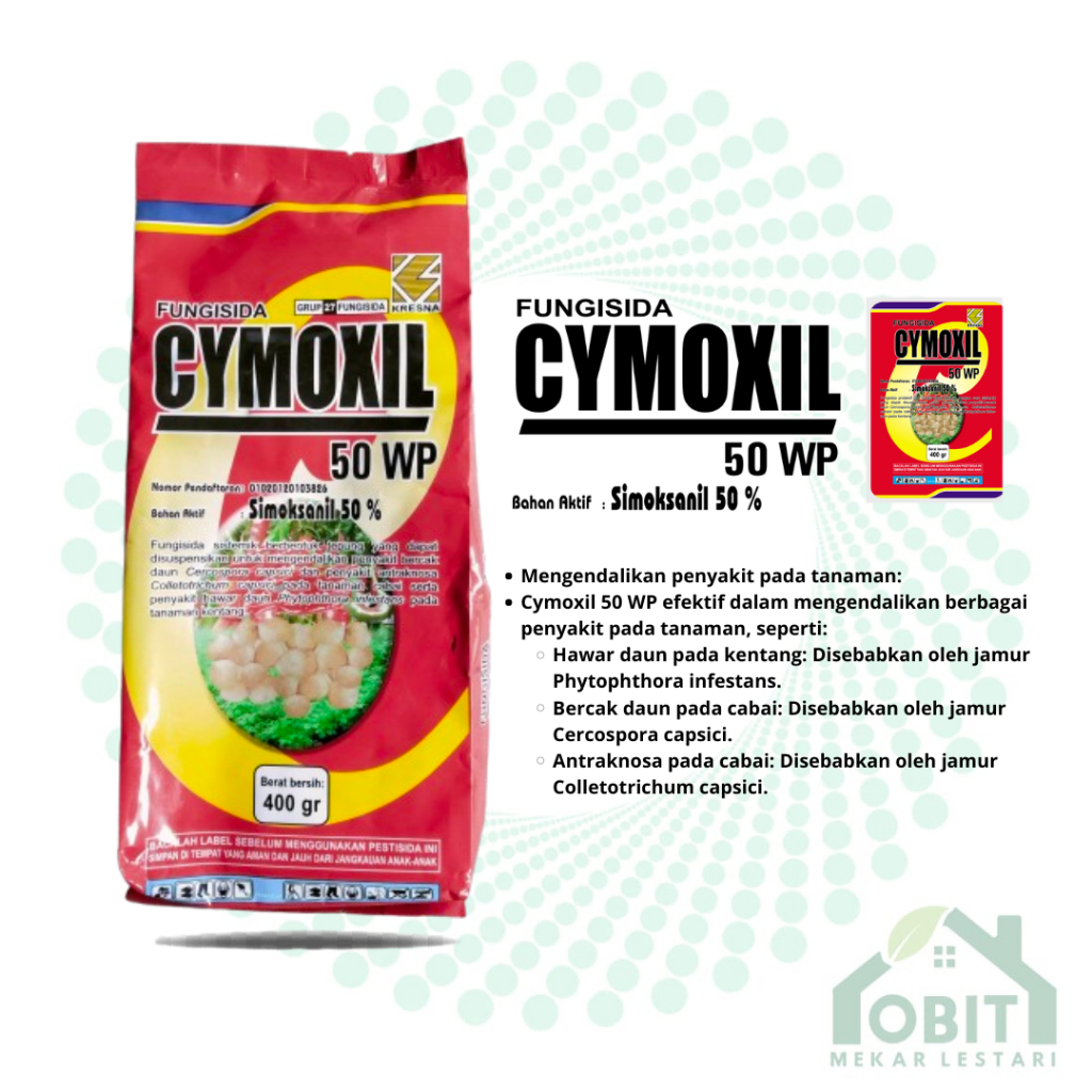 Fungisida Cymoxil 50WP Isi 400gram / Fungisida Cymoxil original pabrik